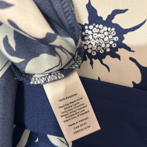 TIE WAIST SHIRTDRESS - DELIGHTFUL FLORAL TALBOTS - Picture 3 of 7